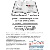 Spieleabend für Erwachsene und Familien - die Termine für das 1. Quartal 2026